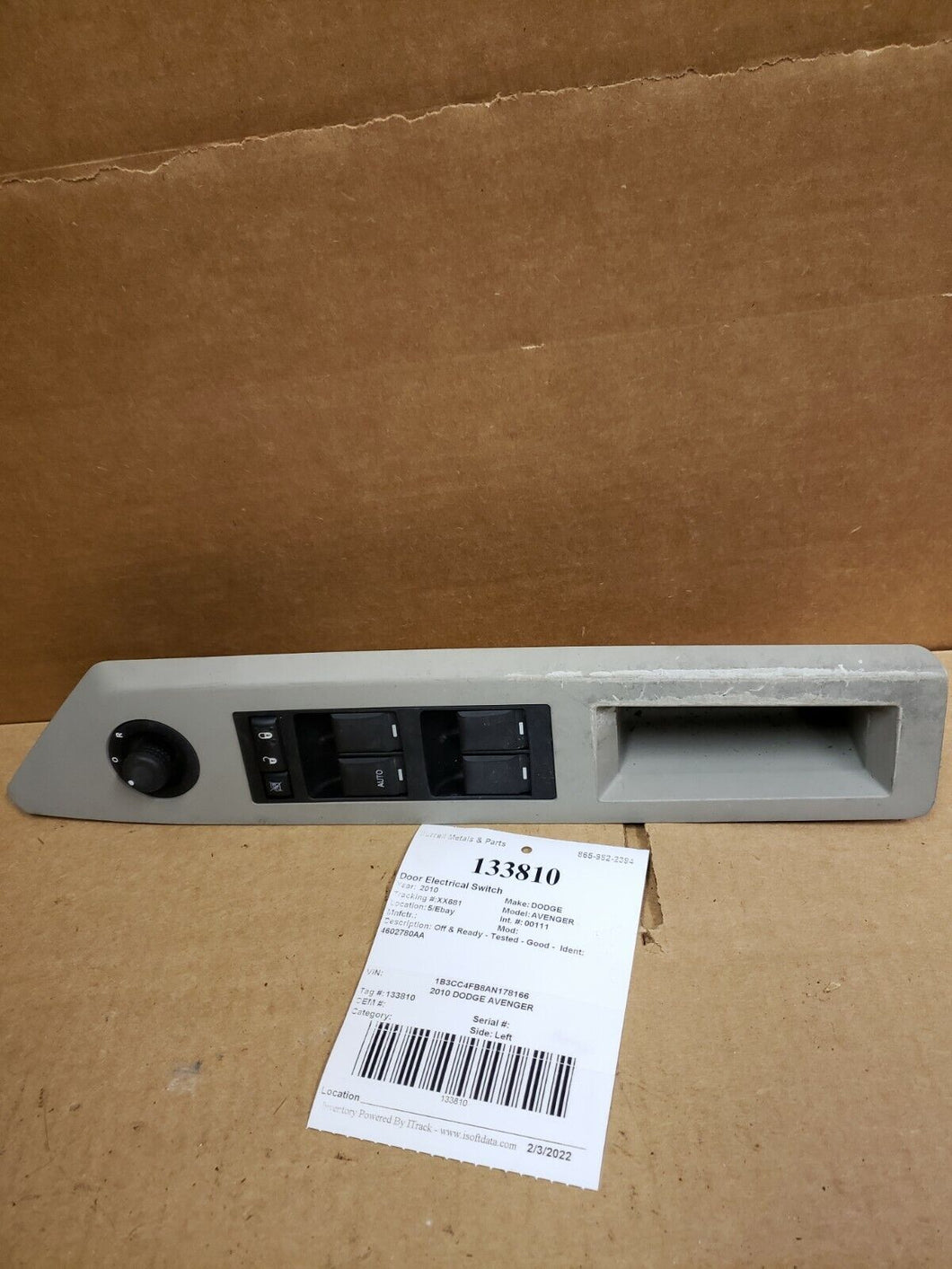 DODGE AVENGER POWER WINDOW MASTER SWITCH OEM 2008,2009,2010